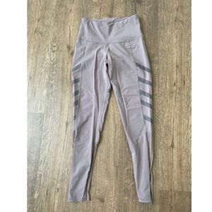 High rise purple mesh leggings